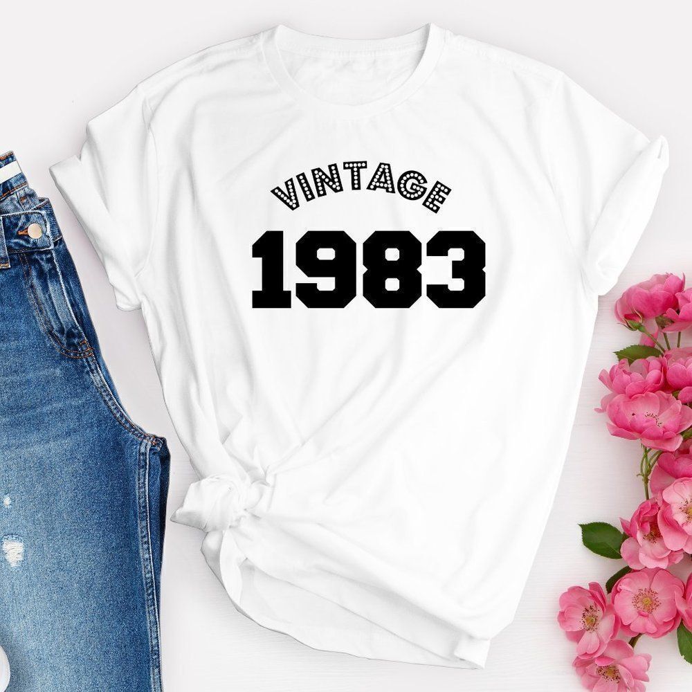 Vintage 1983 Soft Graphic Custom Tee Shirt
